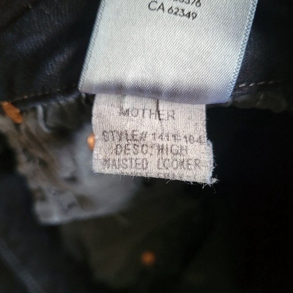 Mother High Waisted Looker Ankle Fray Jeans Women's. Dark Wash. Size 25. Pre-own - Picture 11 of 11